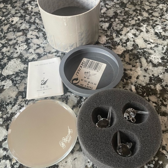 Swarovski Crystal set of the 3 field mice , original box , signature mirror- - Picture 10 of 10